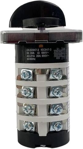 1PCS Rotary Knob 6 Position 0-6 YMZ12-20/4 Universal Manual Electrical Changeover Cam Switch 20A 690V 4 Section in Kuwait