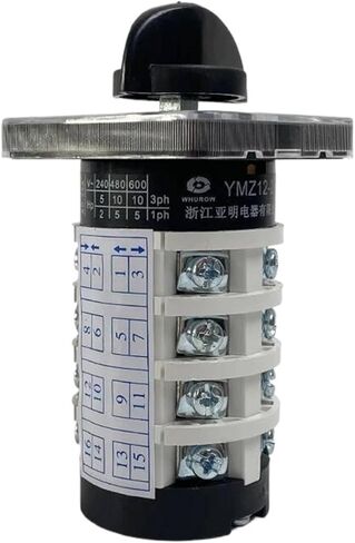 1PCS Rotary Knob 6 Position 0-6 YMZ12-20/4 Universal Manual Electrical Changeover Cam Switch 20A 690V 4 Section in Kuwait