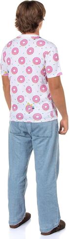 The Simpsons T-Shirt Men's Pink Doughnut Short Sleeve Top in Saudi Arabia