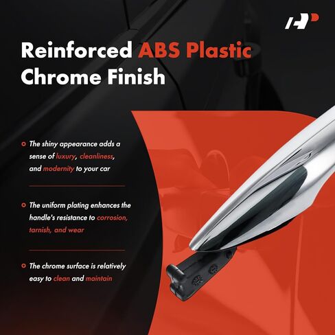 A-Premium Rear Left Driver Side Exterior Door Handle Compatible with Hyundai Elantra GT 2013 2014 2015 2016 2017, Without Smart Entry, Chrome in Saudi Arabia