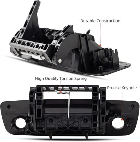 Deal Rear Truck Bed Tailgate Latch Handle with Lock & Camera Hole, Compatible with 09-18 Ram 1500 19-22 Classic Old Body 10-18 2500/3500 Pickup Truck, ABS Plastic, Textured Black, Replace# 68084284AB in Saudi Arabia