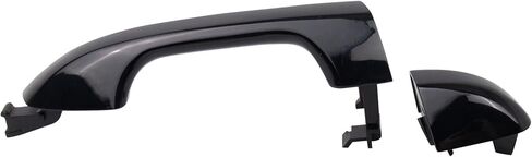 TRQ Front Right Exterior Door Handle Black Black Passenger Side Compatible with 2017-2022 Kia Sportage in Saudi Arabia