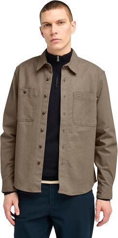 Timberland Unisex-Child Brushed Twill Overshirt in Saudi Arabia