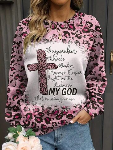 Women's Fall 2025 casual Long Sleeve Sweatshirts Crewneck Irish Tops Brown in Saudi Arabia