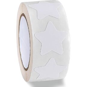 500Pcs White Star Stickers 1 Inch Adhesive White Stars Large Stars Stickers Labels Waterproof Removable Star Shape Sticker for Crafts Reward Wall Decals in Kuwait