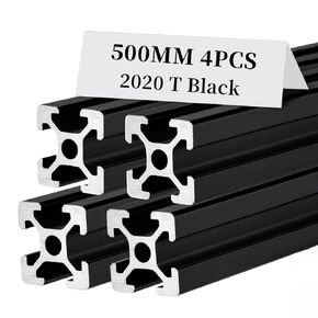 BELLA BAYS 10pcs 78.74 inch 2000mm 2020 T Slot Aluminum Extrusion Profile European Standard Anodized Black Extruded Linear Rail Guide Frame for 3D Printer Laser Engraving Machine CNC Workbench DIY in Kuwait