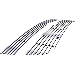 Off Roader eGrille متوافق مع Chevy Silverado 2500HD 3500 2005-2006 & 06 1500 HD SS & 07 Classic الرئيسي العلوي من الفولاذ المقاوم للصدأ الكروم 8x6 إدراج شبكة البليت الأفقية BGC-16C4693 in Kuwait