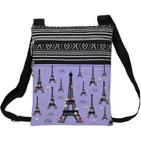 Paris Eiffel Tower Pattern Crossbody Bag for Women in Kuwait