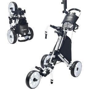 عربة دفع الجولف ذات 3 عجلات، عربة دفع جولف قابلة للطي، عربة حقيبة جولف مع فرامل قدم، حامل مظلة، حامل أكواب، حجرة تخزين in Kuwait