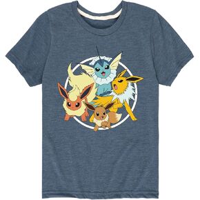 HYBRID APPAREL - Pokémon Eevee Group - Kids Short Sleeve Graphic T-Shirt in Kuwait
