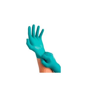Ansell TouchNTuff 92-616 Blue Large Powder Free Disposable Gloves - Food Grade - 9 in Length - Rough Finish - 3 mil Thick - 586315 [PRICE is per BOX] in Kuwait
