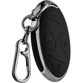 Key fob Cover for Hyundai Loniq Elantra Sonata Santa fe Tucson Palisade Veloster 2023-2026 with Keychain (Gold-Edged Pink) in Kuwait