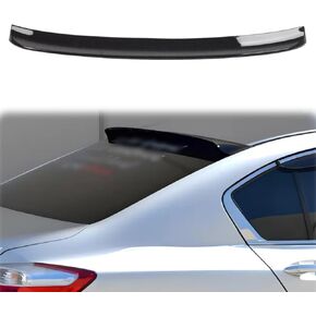 جناح جناح سقف أسود لامع مناسب لموديلات إنفينيتي Q50 2014-2024 سيدان، غطاء النافذة الخلفية بنمط JDM V2، ملحق خارجي رياضي مع لاصق قوي على الوجهين، لا يتطلب أي حفر in Kuwait