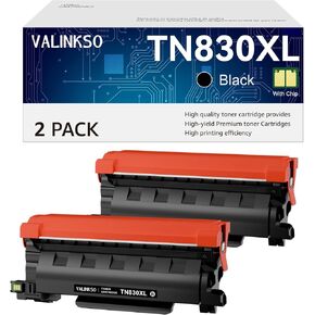 حبر TN830XL ​​لطابعة Brother متوافق مع Brother TN830XL ​​TN830 TN-830XL ​​TN830XL/V/R لطابعات HL-L2460DW DCP-L2640DW MFC-L2820DW HL-L2405W MFC-L2807DW MFC-L2900DW (2 أسود) in Kuwait