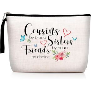 Cousin Gifts for Women Makeup Bag Besties Gifts for Women Friendship Gifts for Women Sister Gifts Best Friend Birthday Gift for Besties BFF Soul Sister You Are My Person Bestie Cosmetic Bags in Kuwait