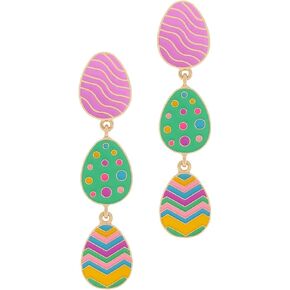 Easter Earrings,Colorful Bunny Egg Earrings,Easter Rabbit Studs,Dangle Funny Dripping Oil Festival Earring,Shiny Rainbow Easter Women's Earrings,Spring Earrings Holiday Jewelry Gift For Women in Kuwait