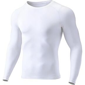 Men's Compression Shirts Long Sleeve Quick Dry T-Shirt Athletic Workout Undershirts Running Sports Gym Base Layer in Saudi Arabia