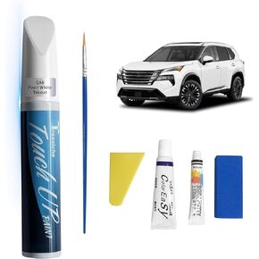 Pearl White Tricoat QAB Touch Up Paint for Nissan Exact Match,Car PaintPen Scratch Repair 2 in 1 Touch Up Paint,Vehicle Scratch Remover for Deep Scratches Color-Matched Rapid Drying of Paint Coating in Kuwait