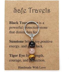 Good Luck Gifts Keychain for Women Men Healing Crystals Key Rings Inspirational Gift Stress Relief Gift Key Chains in Saudi Arabia