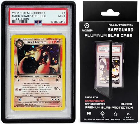 Metal PSA Slab Bumper Case UV Resistant- Safeguard Stackable Magnetic Aluminum Metal Case For Graded Cards (Blue) in Saudi Arabia