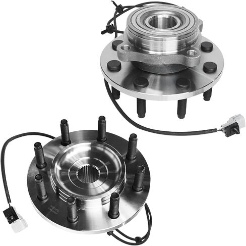 Detroit Axle - 4WD Front Wheel Bearing Hubs Kit for 00-02 Dodge Ram 2500 3500, 2 Wheel Bearing & Hubs Assembly 2 Upper Ball Joints 2000 2001 2002 Replacement - 4pc Set in Saudi Arabia