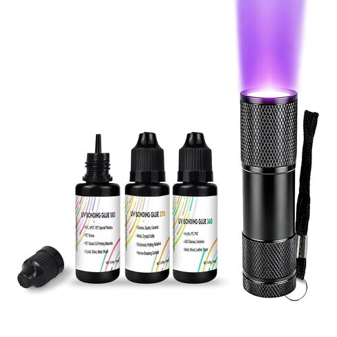 EDSRDXS UV Bonding & Welding Glue Combo UV Resin Kit Three Best Bonding Function UV Glue Combo Versatile for Repairs Crafting and Bonding (10ml Refill, 3pack) in Kuwait