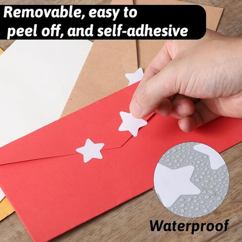 500Pcs White Star Stickers 1 Inch Adhesive White Stars Large Stars Stickers Labels Waterproof Removable Star Shape Sticker for Crafts Reward Wall Decals in Kuwait