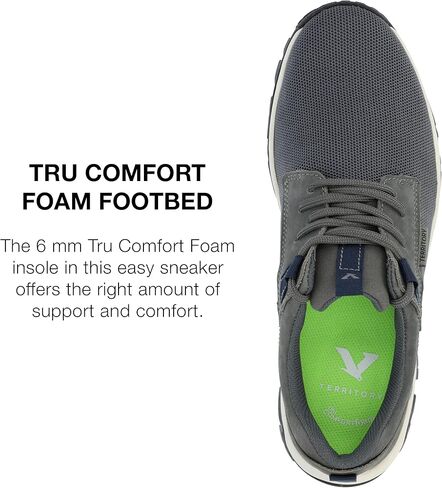 Territory Mens Trekker Tru Comfort Foam Casual Lace-up Knit Sneaker in Kuwait