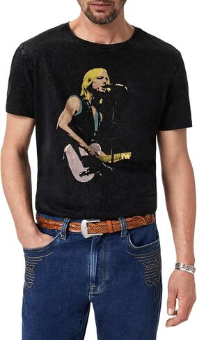 تي شيرت John Varvatos الرجالي Tom Petty "yer So Bad" مزخرف in Kuwait