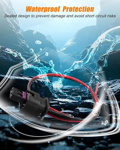 2 Way License Plate Light Connector Fit for Ram 1500 2500 3500 2019 2020, Pigtail Plug Wiring Harness Replace 4F0973702, 2Pcs in Saudi Arabia