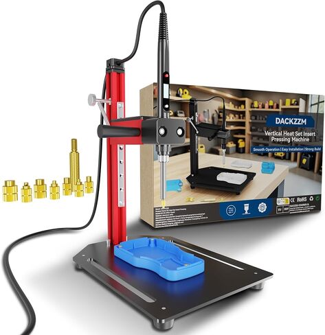 Heat Set Insert Press, Brass Insert Heat Tool, Aluminum Alloy Heat Insert Press, 7 PCS Heat Insert Tool, Heat Press Threaded Insert Kit for M2 M3 M4 M5 M6 M8 3D Threaded Inserts in Kuwait