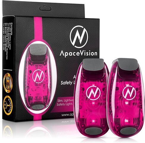 ضوء أمان LED (عبوة من قطعتين) - مصابيح ستروب/جري بمشبك للعدائين، والكلاب، والدراجة، والمشي، والقارب، وقوارب الكاياك، وعربة الأطفال والمزيد - ملحقات عالية الوضوح لمعداتك العاكسة، والدراجة in Kuwait