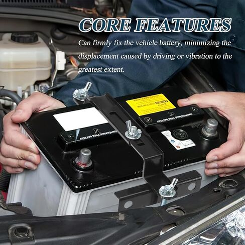Wuyaoyao Car Battery Hold Down Tray Kit, 13.6" Corrosion-Resistant Metal Car Battery Tray Holder with Adjustable Bracket Clamp & 7.48" Bolt, Batteries Storage Holder for Cars Boat Marine (27cm) in Saudi Arabia
