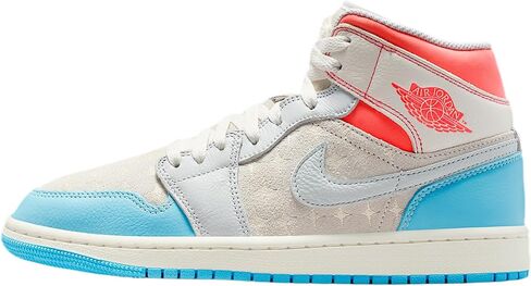 Air Jordan 1 Mid Women's Shoes (Sail/Hot Lava/Muslin/Blue Chill) in Saudi Arabia