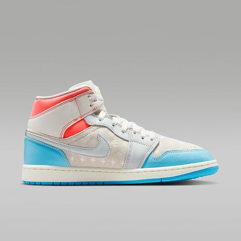 Air Jordan 1 Mid Women's Shoes (Sail/Hot Lava/Muslin/Blue Chill) in Saudi Arabia