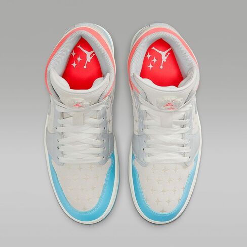Air Jordan 1 Mid Women's Shoes (Sail/Hot Lava/Muslin/Blue Chill) in Saudi Arabia