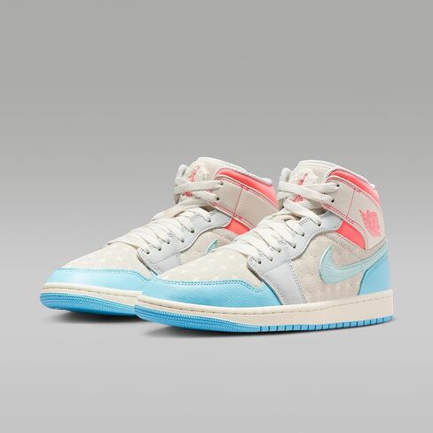 Air Jordan 1 Mid Women's Shoes (Sail/Hot Lava/Muslin/Blue Chill) in Saudi Arabia