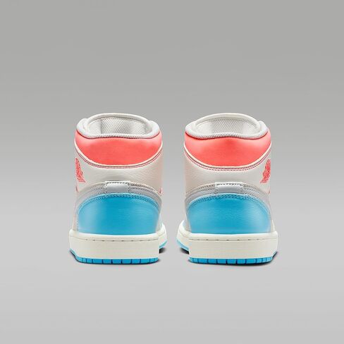 Air Jordan 1 Mid Women's Shoes (Sail/Hot Lava/Muslin/Blue Chill) in Saudi Arabia