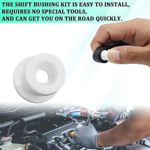 2 PCS Shifter Cable Bushing Kit, Automatic Transmission Shifter Cable Bushing Kit for Ford Edge Explorer Endura Escape Hybrid Focus MK, Shift Linkage Bushing DG9Z-7K340-A KV6Z-7K340-A (White) in Kuwait