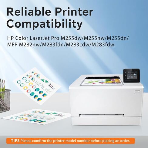 206X Compatible Replacement for Toner Cartridge for HP 206 206X 206A Toner Cartridges 4 Pack High Yield to Use with HP Color LaserJet Pro MFP-M283fdw M283cdw Pro M255dw M283 M255 (BK/C/M/Y 4 Pack) in Kuwait