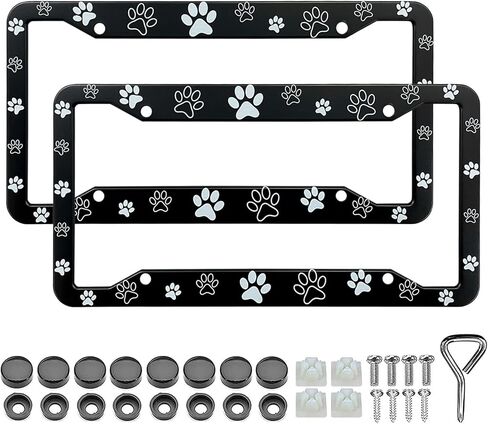 HCSS 2PCS Sun Moon Stars License Plate Frame, Starry Galaxy Aluminum Metal License Plate Holder Car Accessory, Rust-Proof Waterproof Car Decorative Tag Frames for Standard US 12x6 Inch in Saudi Arabia