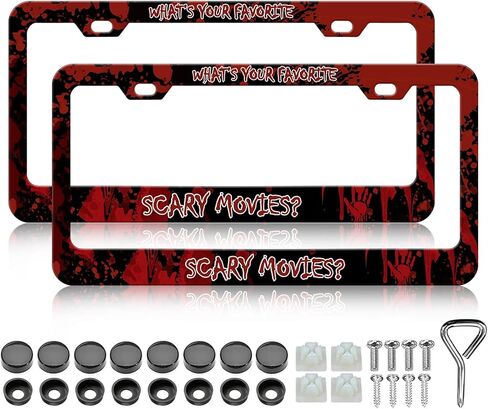 HCSS 2PCS Sun Moon Stars License Plate Frame, Starry Galaxy Aluminum Metal License Plate Holder Car Accessory, Rust-Proof Waterproof Car Decorative Tag Frames for Standard US 12x6 Inch in Saudi Arabia