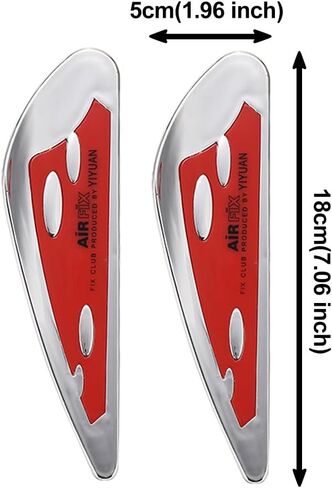 JSCARLIFE 1Pair Car Windscreen Wiper Stand Windshield Wiper Wing Blade Spoiler (Red/2) in Kuwait