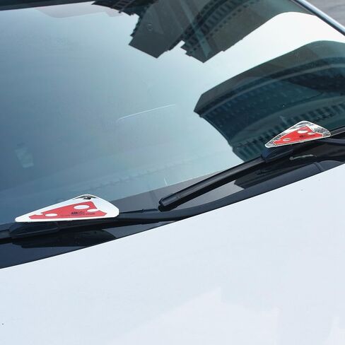 JSCARLIFE 1Pair Car Windscreen Wiper Stand Windshield Wiper Wing Blade Spoiler (Red/2) in Kuwait