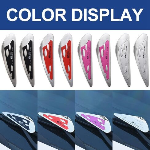 JSCARLIFE 1Pair Car Windscreen Wiper Stand Windshield Wiper Wing Blade Spoiler (Red/2) in Kuwait