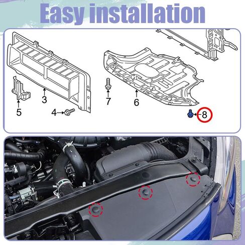 20 قطعة من مشبك التثبيت من نوع الدفع من Fender Liner، بديل لسيارة Hyundai Kia 86595-2T500 Accent، Azera، Elantra، Equus، Genesis، Ioniq، Kona، Santa Fe، Sonata، Tucson، Veloster، Optima، Sedona in Saudi Arabia