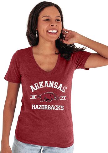 Blue 84 Women's LSU Tigers T Shirt Tri-Blend Mascot, Lsu Tigers Purple, Large in Kuwait