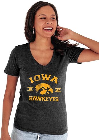 Blue 84 Women's LSU Tigers T Shirt Tri-Blend Mascot, Lsu Tigers Purple, Large in Kuwait