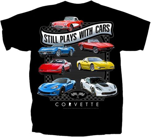 تي شيرت SR1 Performance Corvette Still Plays with Cars - تي شيرت رجالي من C1 إلى C7 Generations in Saudi Arabia