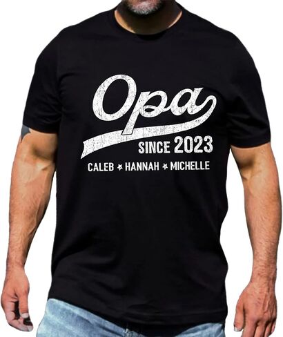 Personalized Dad Shirt, Pops Shirt, Gifts for Grandpa, Grandpa Gifts from Grandchildren, Gifts for Papa, Papa Gifts for Papa in Saudi Arabia